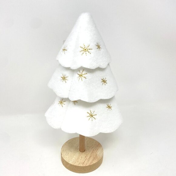 Target 12" Christmas Three Layered Round Felt Tree Decor White - Wondershop™ - Picture 4 of 7